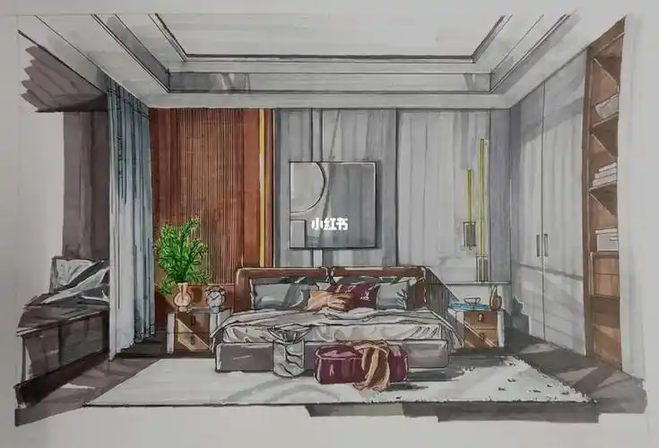 卧室手绘效果图练习