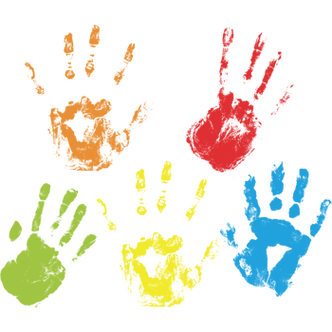 矢量彩色手印