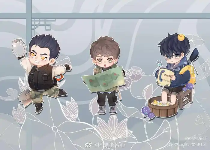 铁三角q弹版1.0_盗墓笔记绘画作品