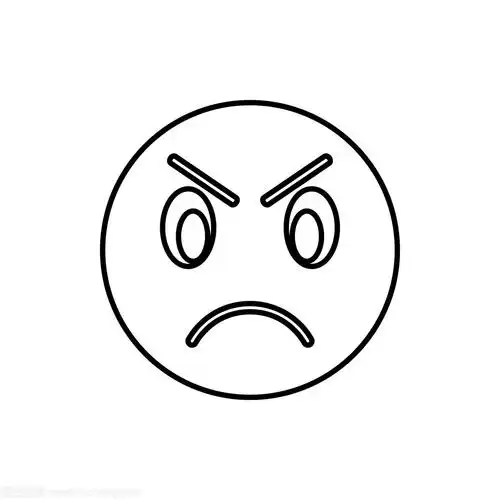 生气的表情简笔画 - 简单简笔画