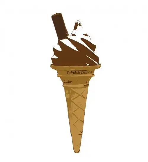 ice cream,ice cream cone,cone,chocolate,sauce,flake,treat