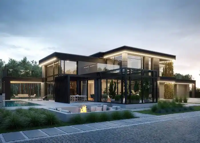 酷黑现代风农村自建别墅这样的外观会形成潮流吗农村自建房