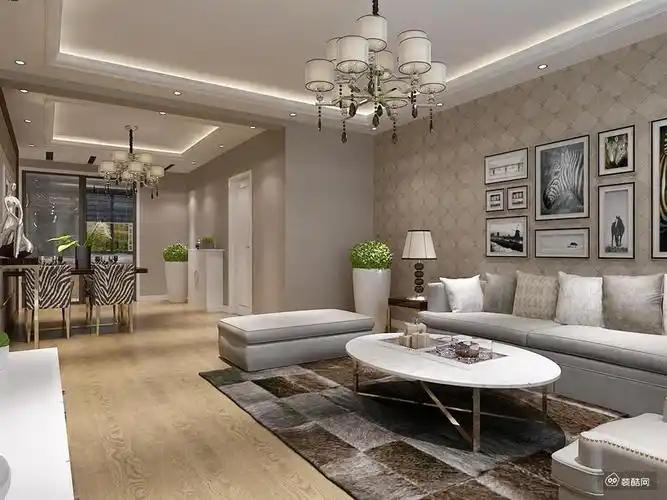 95平米现代简约案例 现代 两室一厅一卫