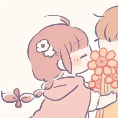 卡通爱人呆萌可人头像