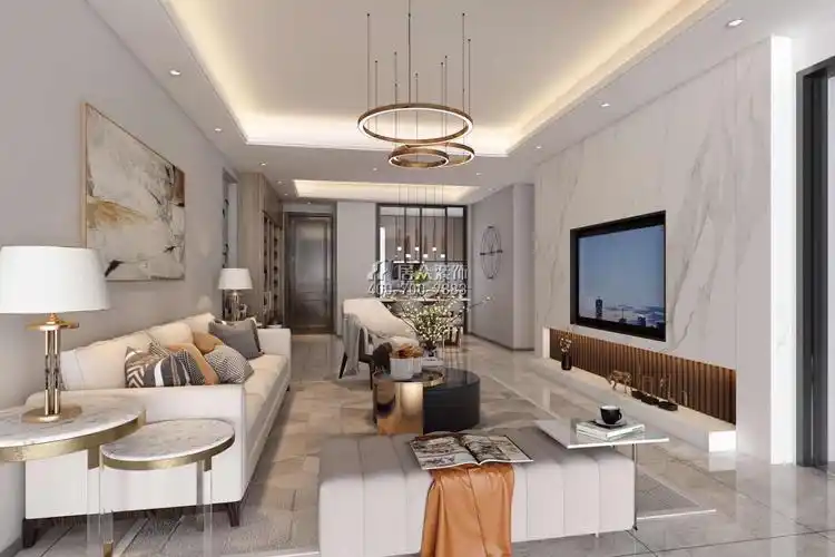 香山美墅五期125平米现代简约平层装修设计效果图-居众装饰-深圳市