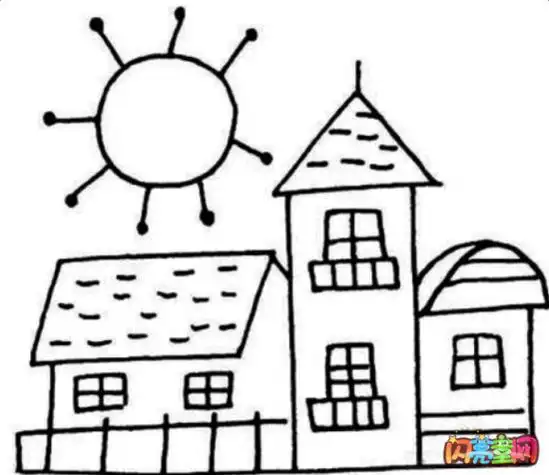 铅笔画房子儿童简笔画
