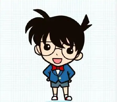 简笔画人物q版柯南