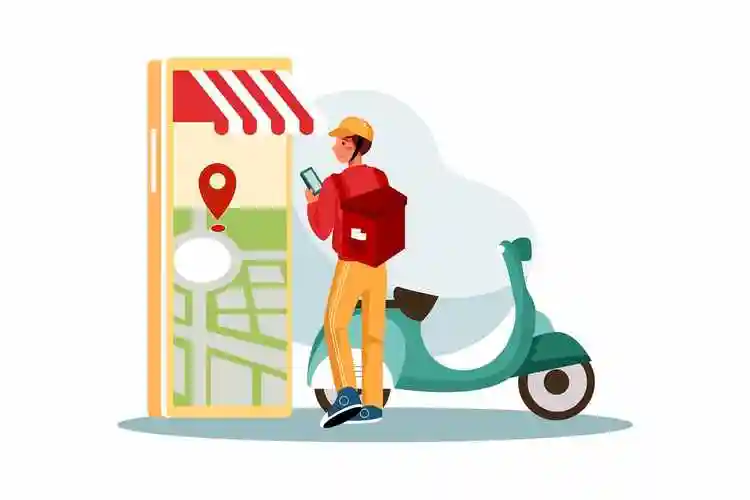 外卖送餐概念插画矢量素材fooddeliveryillustrationconcept