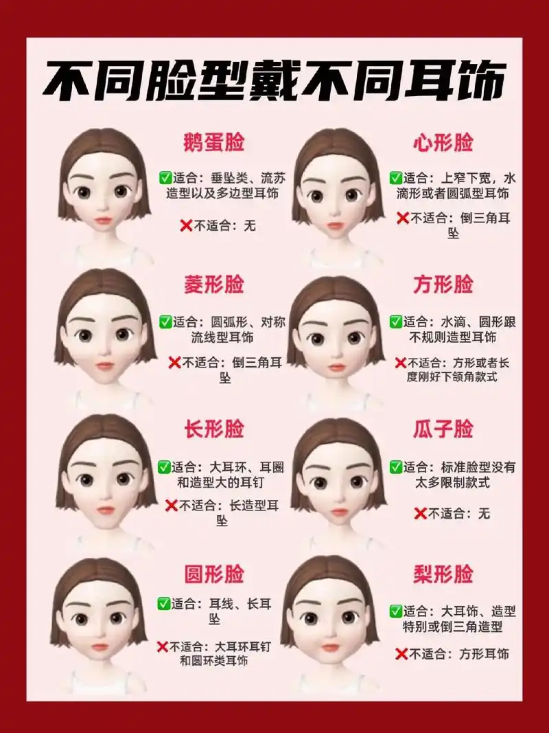 不同脸型如何选耳环717515.