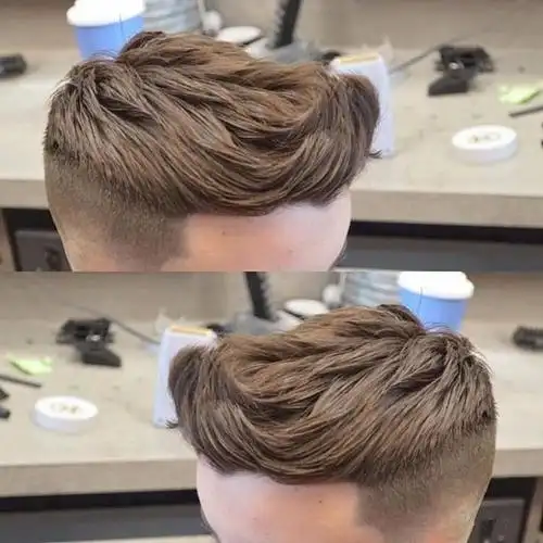 型男教你在家吹出帅气飞机头发型