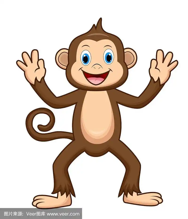 卡通可爱的猴子