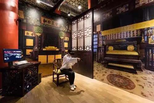 vr养心殿体验区 图片来源:"微故宫"官方微信