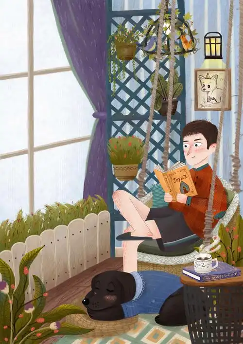 午后阳台惬意时光|插画|儿童插画|周一zjoye - 原创作品 - 站酷 (zcoo