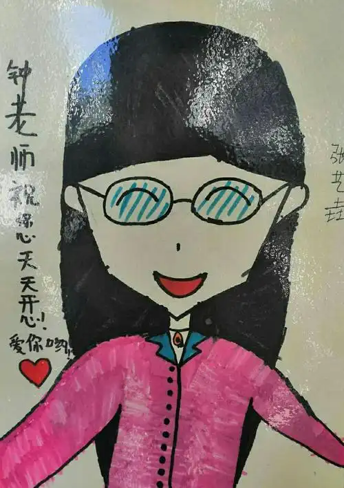 小小画像表我心 感谢老师培育恩