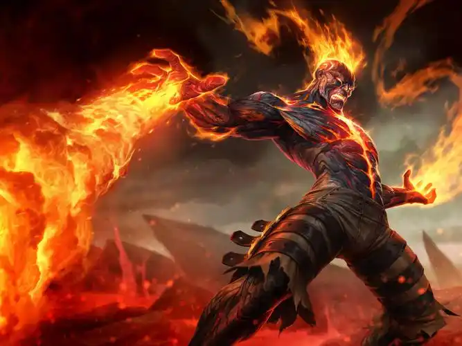 英雄联盟,火男,布兰德,复仇焰魂,游戏英雄联盟壁纸图片
