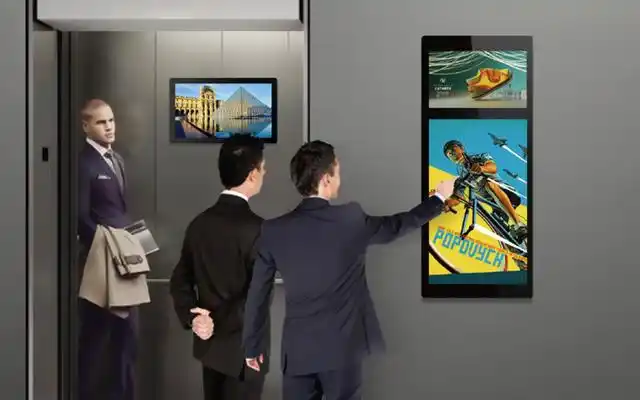 电梯多媒体楼层广告机弥补了以往固有的静态电梯广告形式的不足,发挥