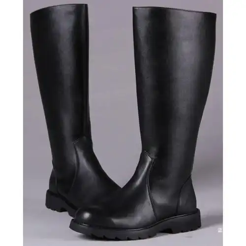 欧美春秋长筒牛皮靴高筒马靴男士骑士靴女长靴子皮靴马术靴-阿里巴巴