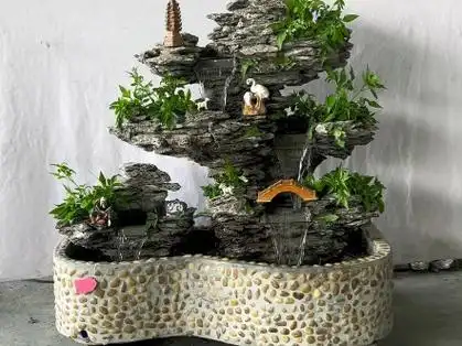 精品流水假山景观效果