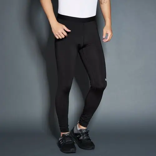 彪马puma 修身透气 男款黑色紧身裤 训练系列