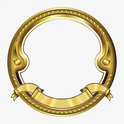 金色质感框【高清边框纹理png素材】-90设计