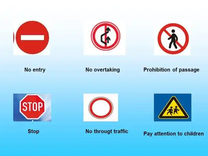 英语交通标识