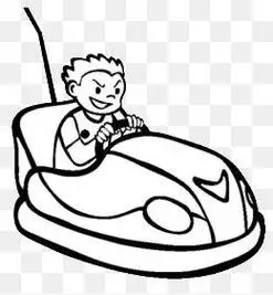 卡丁车的简笔画