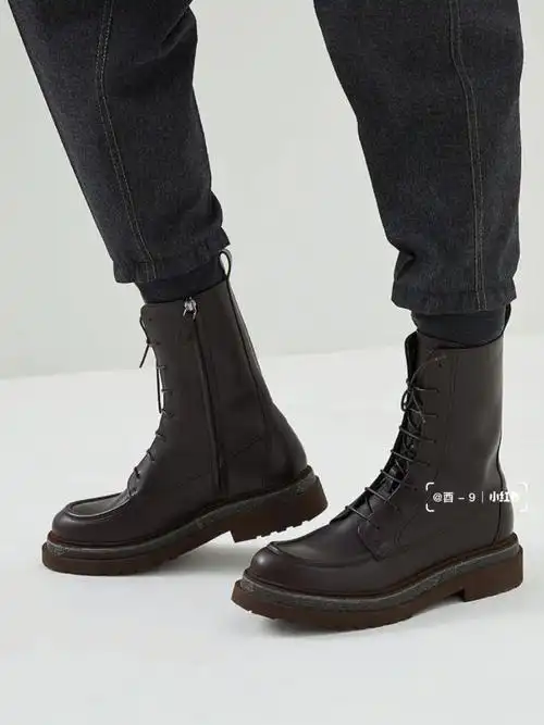 brunellocucinelli小牛皮靴子