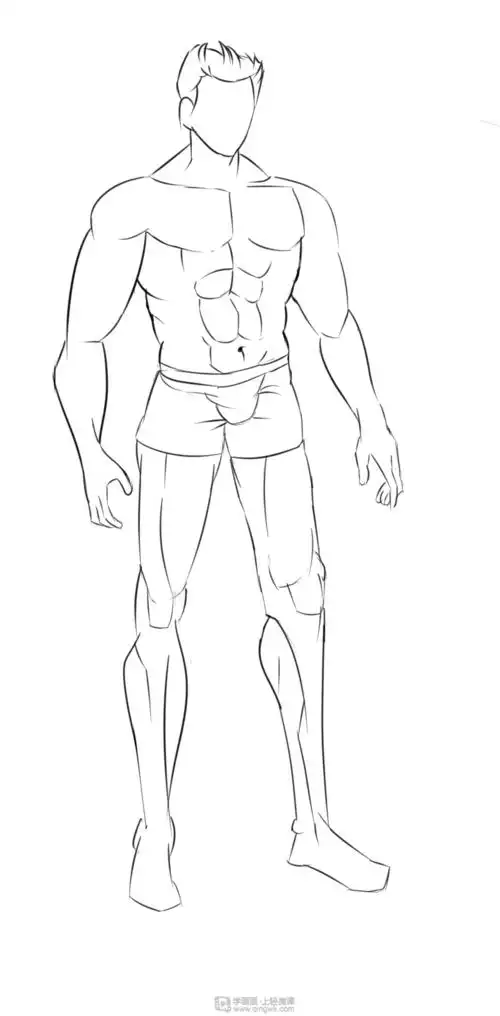 作业:零基础游戏原画入门学习之人体大肌肉画法训练 - rh-9-124阿啾 -