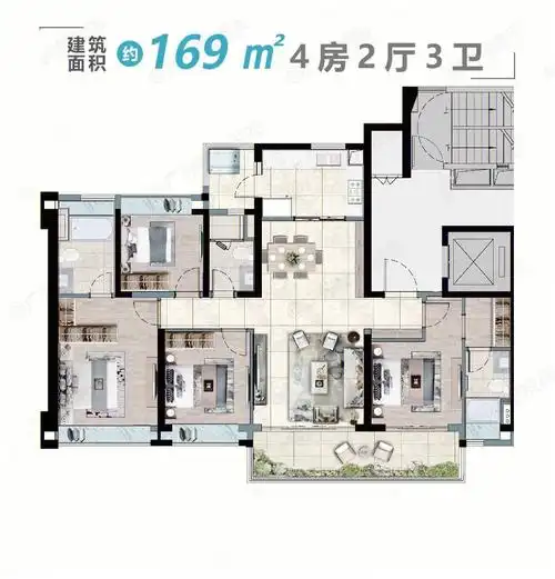 广州大平层169平双主套全新发售带精装现楼