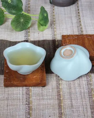 (梅花杯)汝窑开片品茗杯 六杯