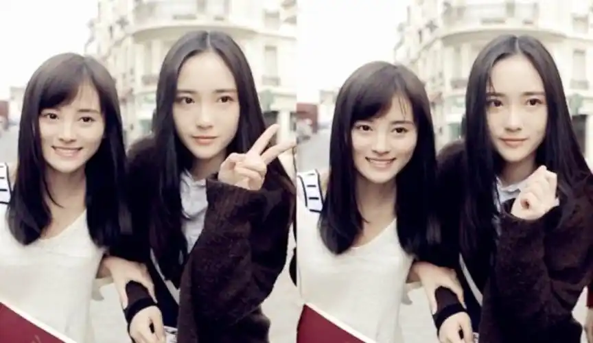 原创鞠婧祎赵嘉敏挽手同框尽显姐妹情深高颜值美女互动超级甜