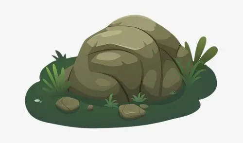 卡通手绘石子