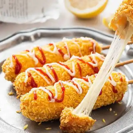 芝士热狗棒拉丝成品网红零食油炸韩国奶酪棒儿童即食半成品10根