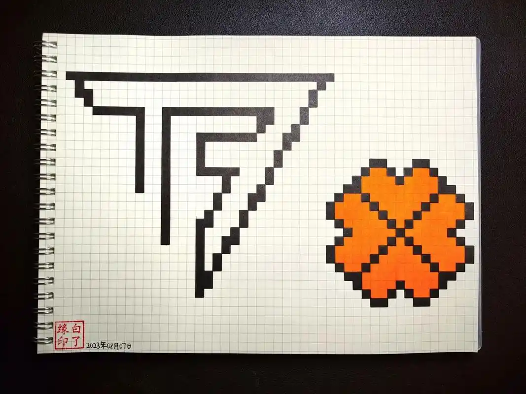 tfboys十周年 临摹非原创 b5网格本 5mm格子 47701527 #像素画