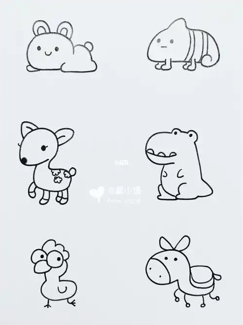 可爱简笔画小动物100种可爱简笔画小动物萌萌哒小动物简笔画9张eig