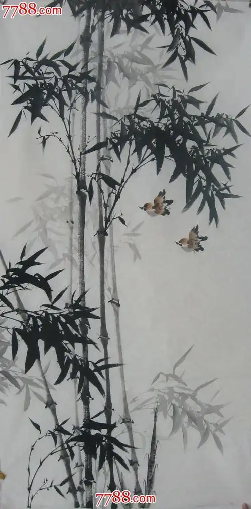 纯手绘国画花鸟画四尺竹子竹报平安-se21837136-花鸟国画原作-零售-77