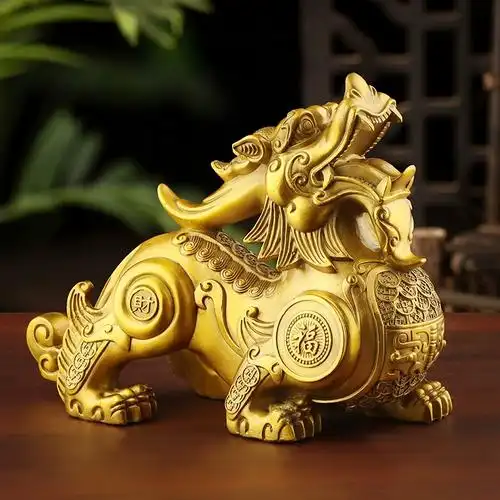 铜貔貅摆件公母一对独角金钱貔貅招财皮丘家用店铺开业乔迁礼品