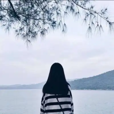 看海头像女生优雅背影女生最新蓝色海边头像
