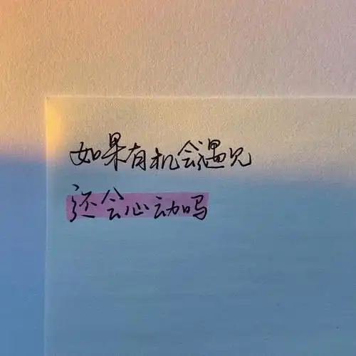 手写文案ii如果有机会遇见还会心动吗