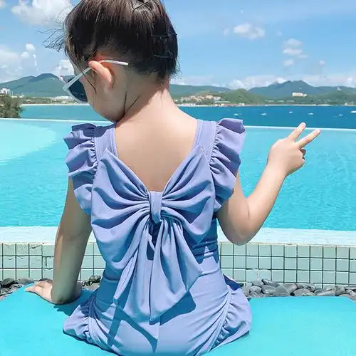 佑游儿童泳衣连体女童2021新款婴幼儿宝宝公主可爱泡温泉中小孩童泳衣
