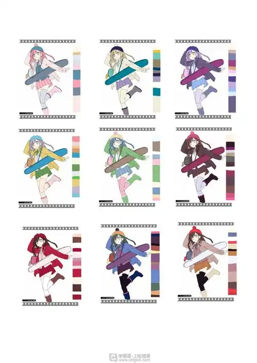 《全身配色练习—角色整体上色提高训练》by 想吃杏子