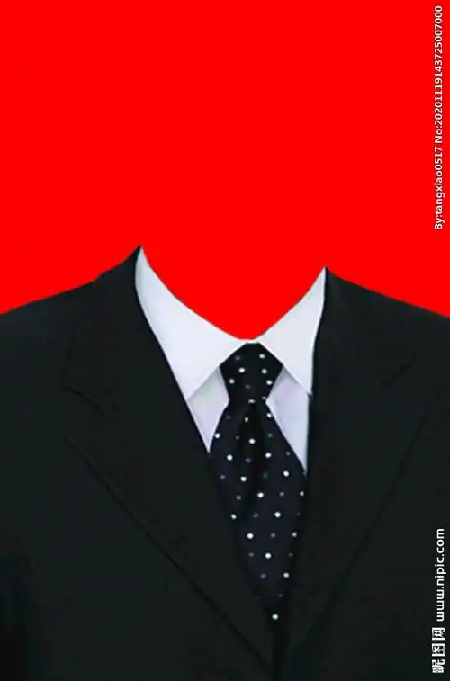 男士西装证件照图片