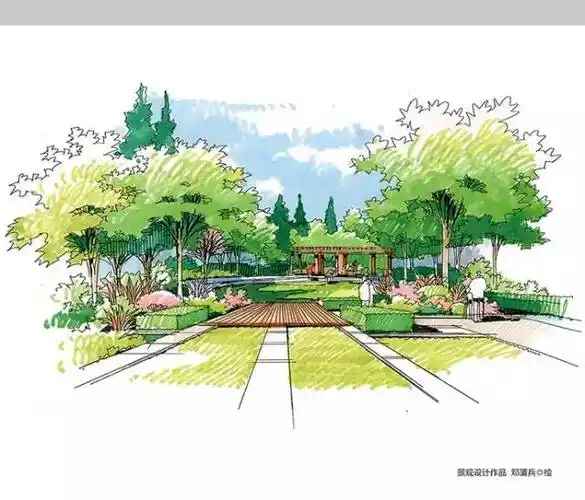 园林景观手绘马克笔表现