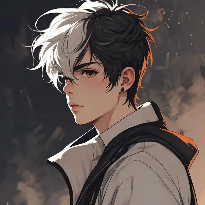 动漫男生侧脸头像|冷酷帅气风90