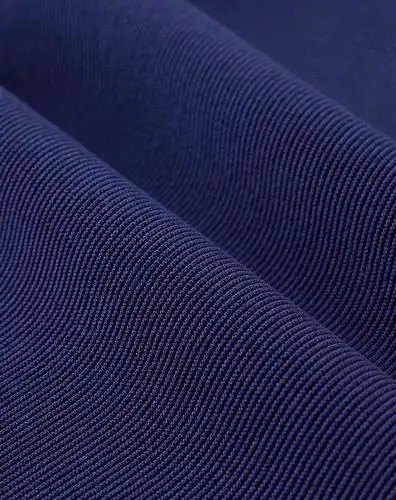 黛蓝色摩登素色直间提花松紧腰弹力休闲裤