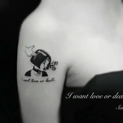 社会女生纹身抽烟头像2021最新美女纹身霸气头像