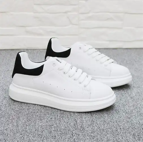 初高中学生小白鞋男女情侣男鞋潮鞋增高百搭鞋mcq白色鞋子白银35偏小