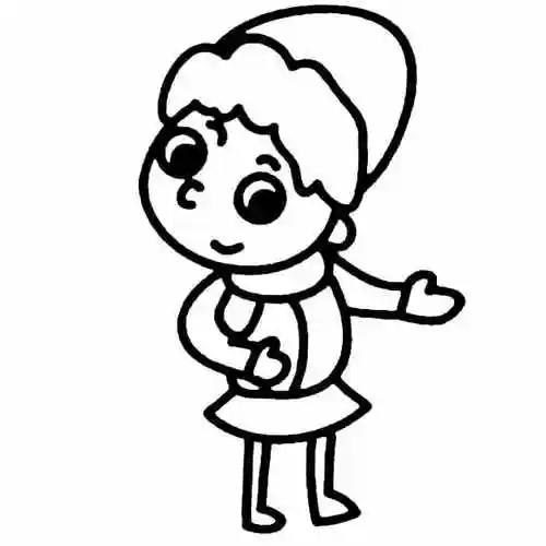 小女孩简笔画卡通 小女孩简笔画卡通可爱