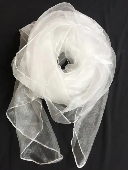 儿童盖头防蚊虫白色丝巾蒙面防风沙舞蹈大方巾婴儿车防尘透明纱巾