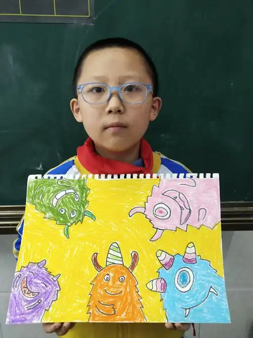 《多彩的小怪兽》三至六年级学生绘画作品!